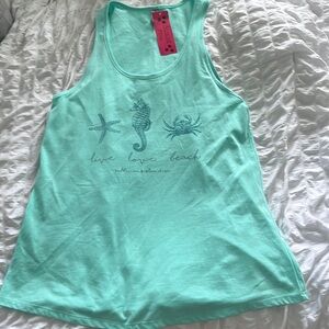 Teal cover up/Tank top